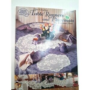 American School of Needlework Filet Crochet Tabe Runners And Placemats 1999 NEW